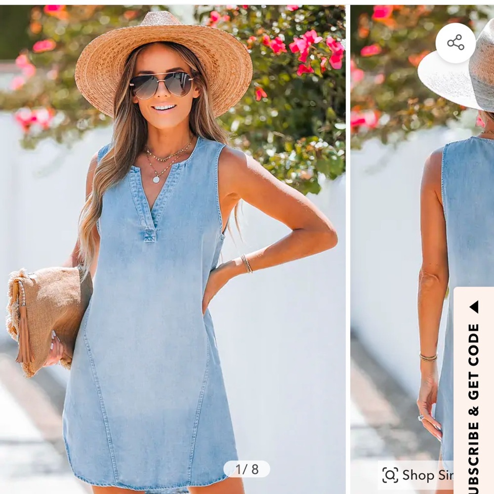 BNWT CUPSHE LIGHT denim dress 👗